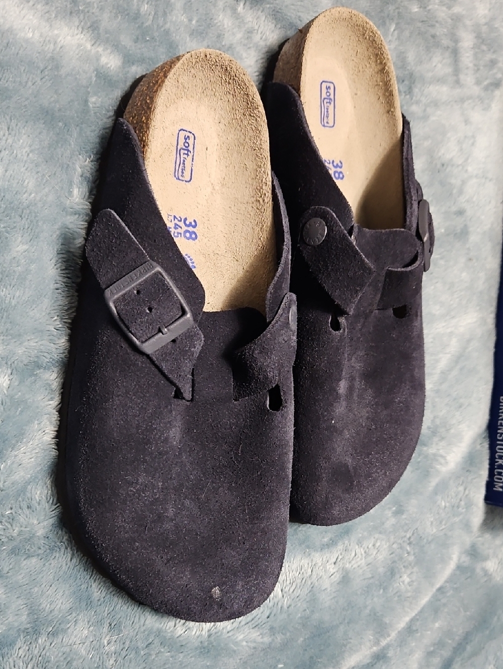 NWT Birkenstock Boston Suede Leather Clog Size 38 Regular/Wide